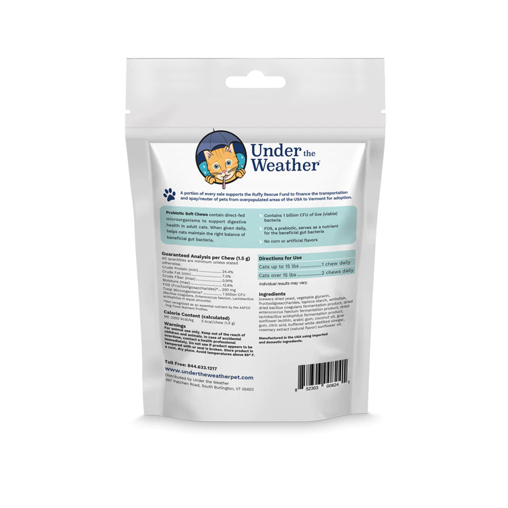 Under the Weather - Soft Chew Cat Supplements - Probiotic