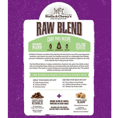 STELLA & CHEWY'S® CAGE FREE RECIPE RAW BLEND KIBBLE DRY CAT FOOD