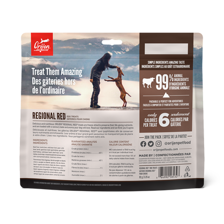 Orijen Regional Red Freeze-Dried Dog Treats 92G