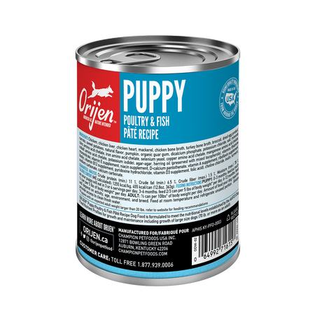 Orijen Poultry & Fish Pate Recipe Puppy Dog Wet Food*3pk