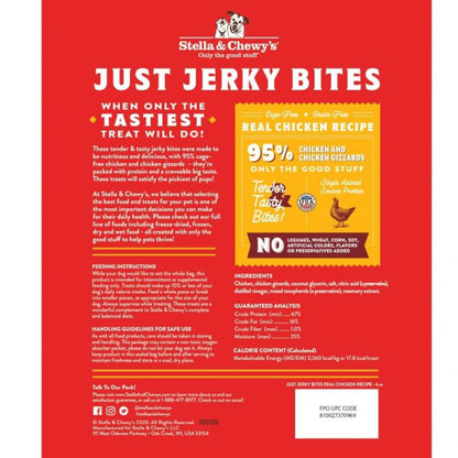 STELLA & CHEWY'S® JUST JERKY BITES REAL CHICKEN RECIPE DOG TREAT 6 OZ