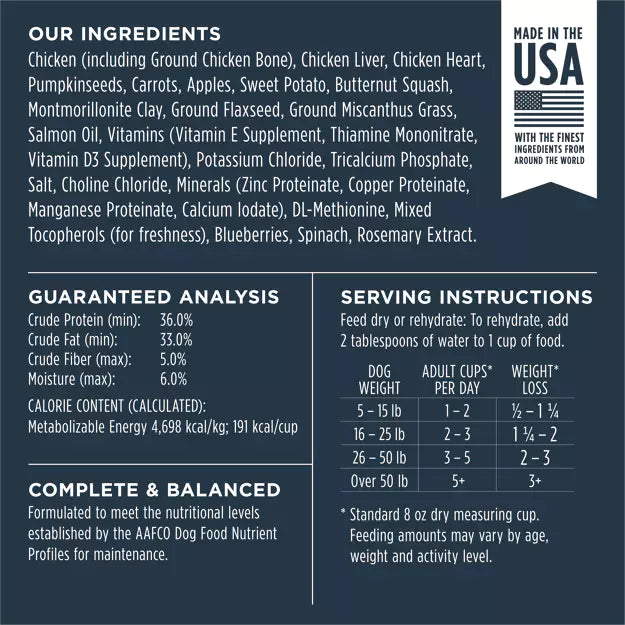 Instinct Freeze-Dried Raw Meals Grain-Free Dog Food Chicken Recipe