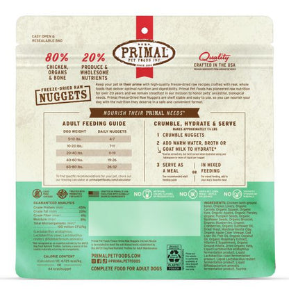 Primal Freeze Dried Chicken Nuggets Dog