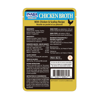 Inaba Cat Chicken Broth - Chicken & Scallop Recipe 40g - 3pk