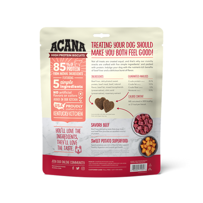 Acana High Protein Beef Liver Dog Treats Biscuits