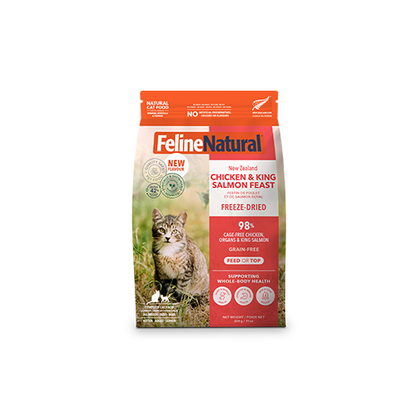 Feline Natural™ New Zealand Chicken & King Salmon Feast Freeze Dried Cat Food