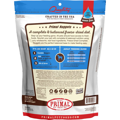 Primal Freeze Dried Duck Nuggets Dog