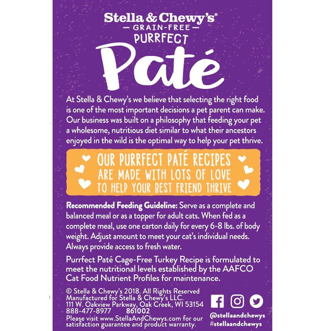 STELLA & CHEWY'S® PURRFECT PÂTÉ CAGE-FREE TURKEY WET CAT FOOD 5.5 OZ x6