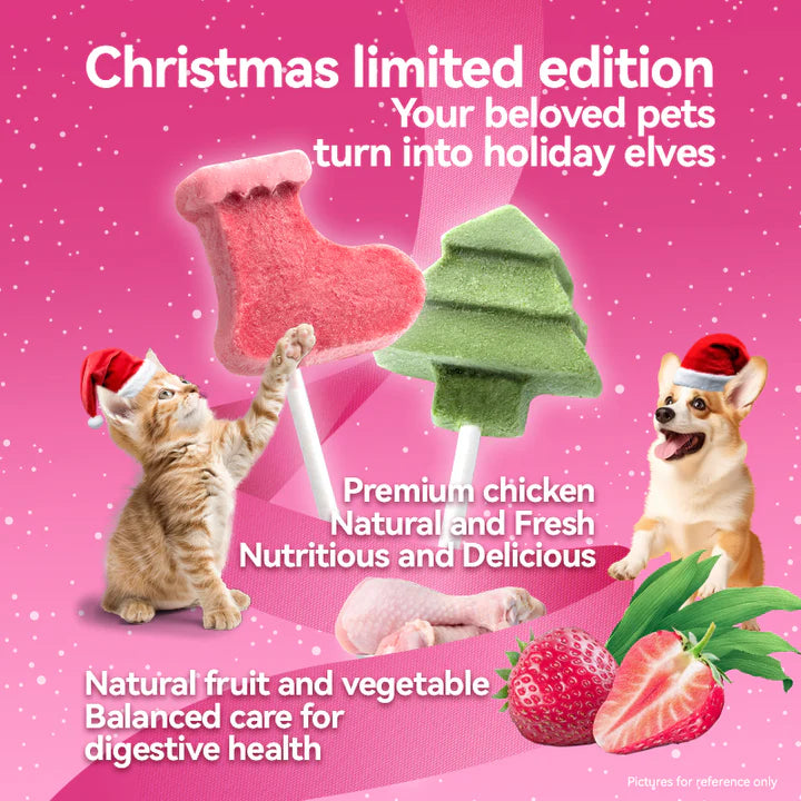 Ranova Christmas Freeze Dried Lollipops For Cat & Dog - 10pcs