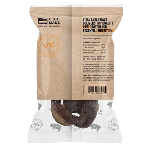 Vital Essentials® RAW BAR Freeze-Dried Raw Pig Snouts Dog Snacks