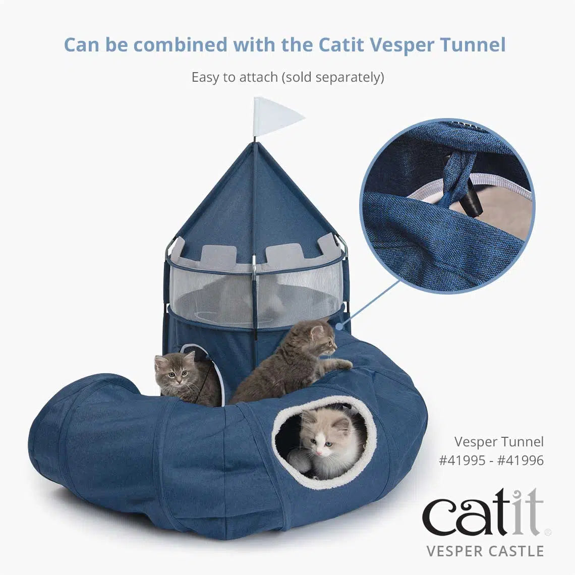 Catit Vesper Castle - Blue - 48 cm (19 in) diameter x 83 cm (33 in) H.