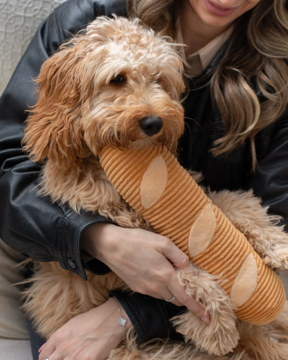 Dexypaws Plush Dog Toy, Baguette 12"