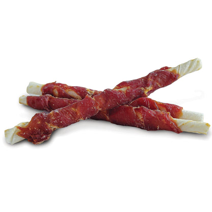 Dogit Snack Bar Rawhide - Duck -Wrapped Twists - 6 pcs (10 cm/4 in)