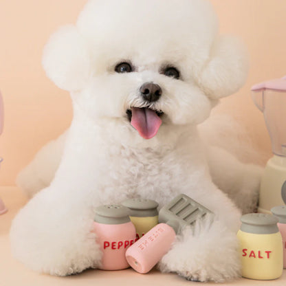 Bite Me Latex Salt & Pepper Dog Toy Set