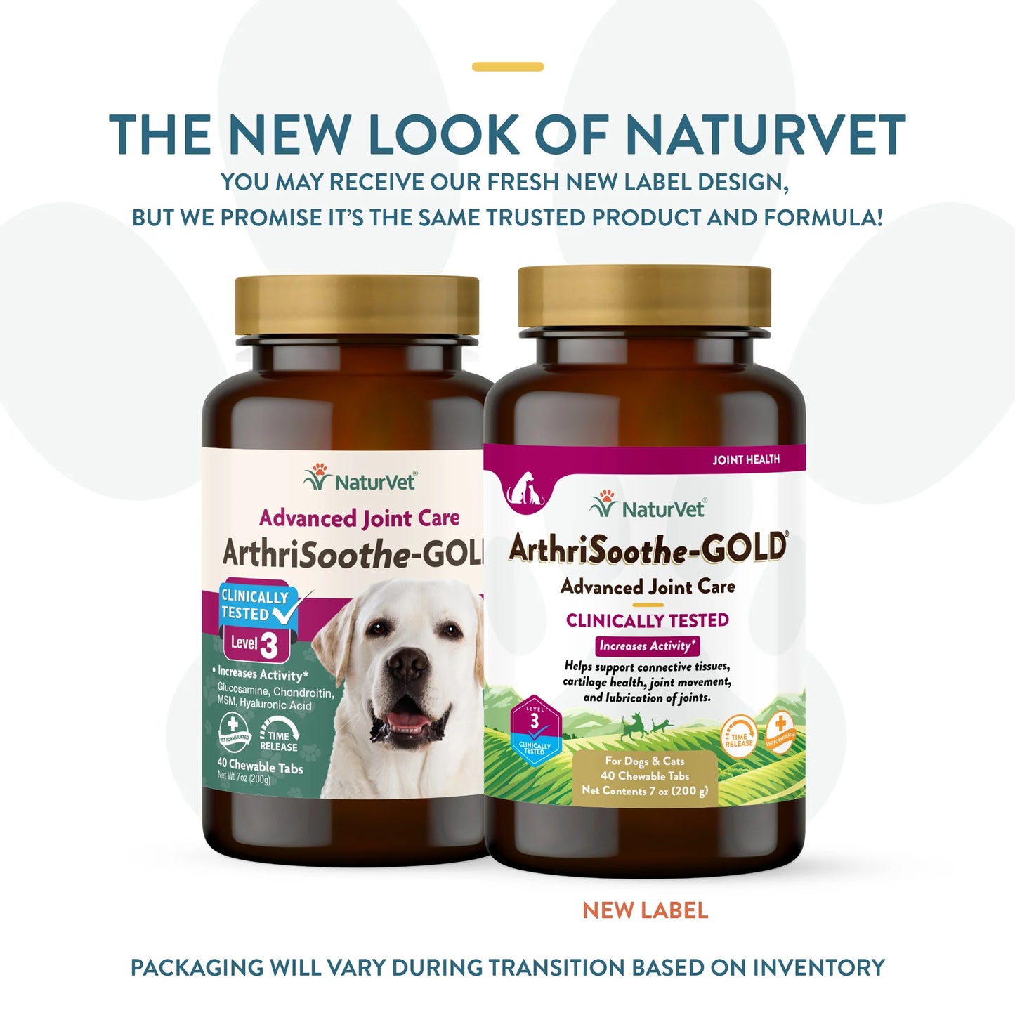 NATURVET® ARTHRISOOTHE-GOLD® ADVANCED CARE CHEWABLE TABLETS FOR CATS & DOGS