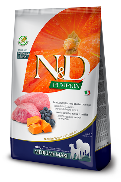 Farmina N&D Pumpkin Canine Lamb, Blueberry & Pumpkin Med/Maxi