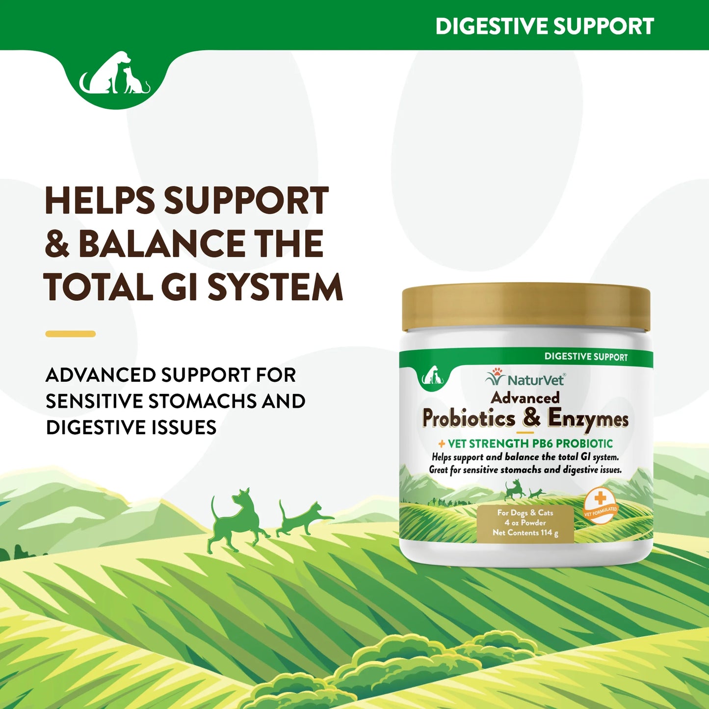 NATURVET® ADVANCED PROBIOTICS & ENZYMES POWDER