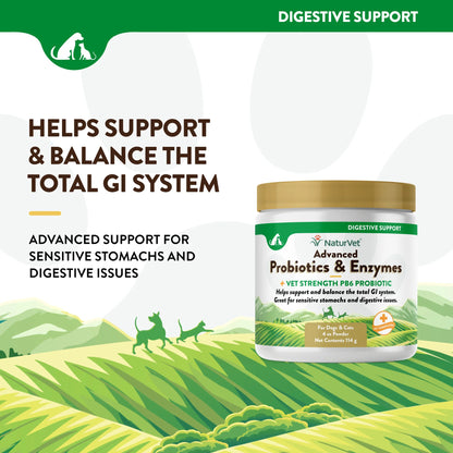 NATURVET® ADVANCED PROBIOTICS & ENZYMES POWDER