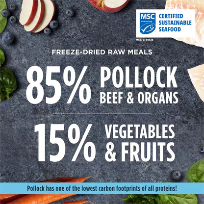 Instinct Freeze-Dried Raw Meals Grain-Free Dog Food Alaskan Pollock Recipe