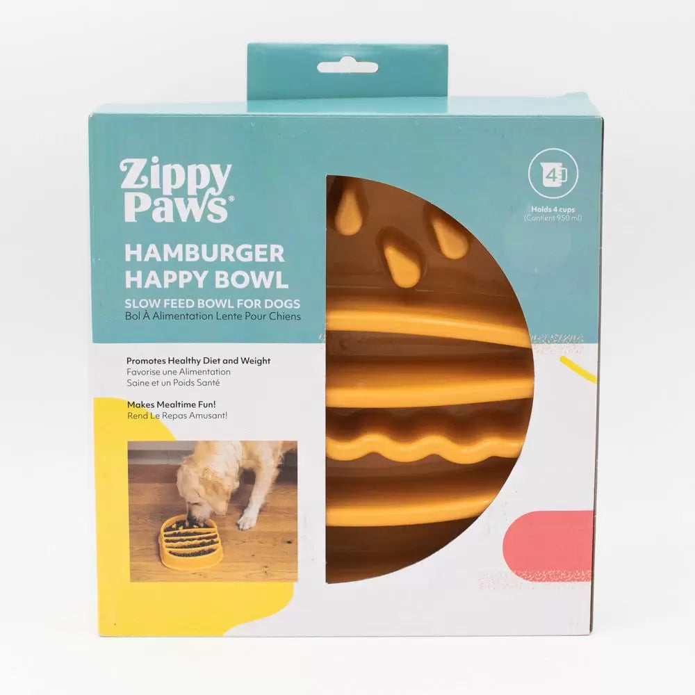 Zippy Paws Happy Bowls - Hamburger