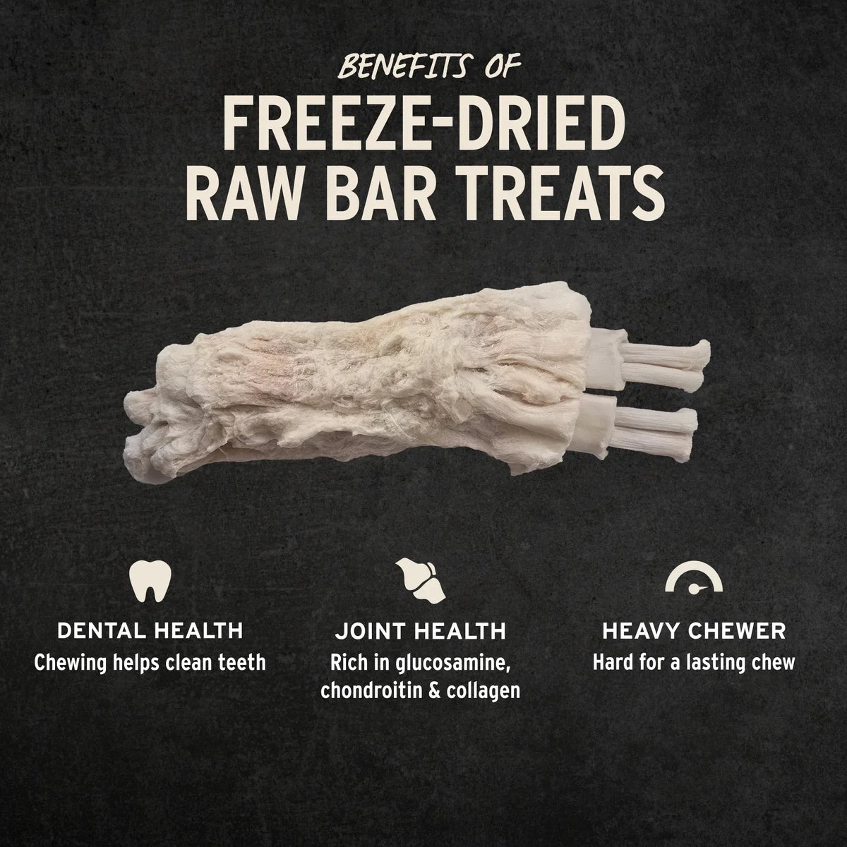 Vital Essentials® RAW BAR Freeze-Dried Raw Beef Tendon Dog Snacks