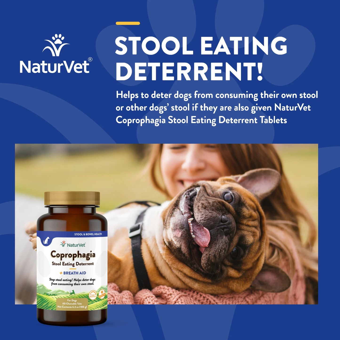 NATURVET® COPROPHAGIA STOOL EATING DETERRENT CHEWABLE TABLETS