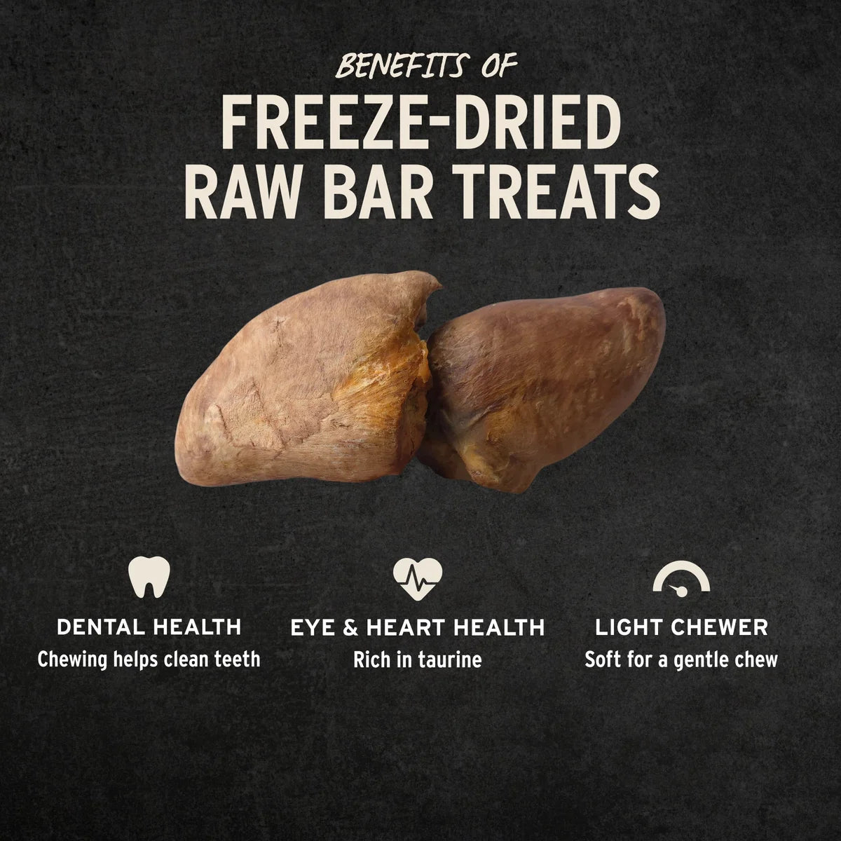 Vital Essentials® RAW BAR Freeze-Dried Raw Turkey Heart Dog Snacks