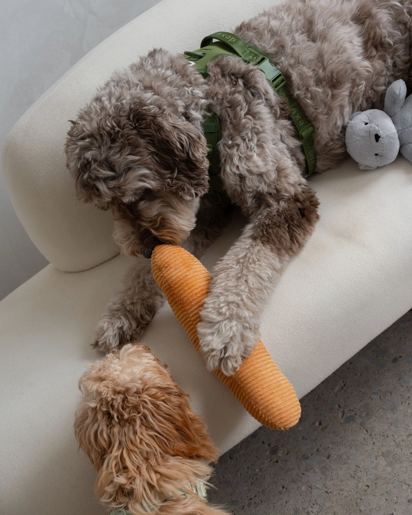 Dexypaws Plush Dog Toy, Baguette 12"
