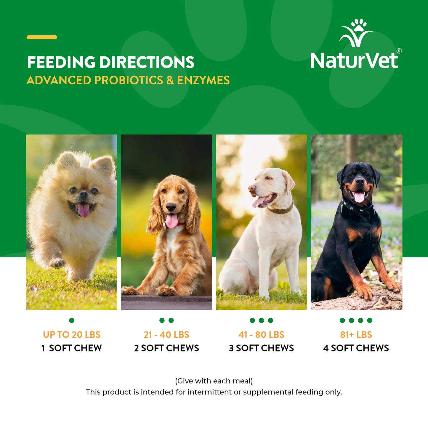 NATURVET® ADVANCED PROBIOTICS & ENZYMES PLUS VET STRENGTH PB6 PROBIOTIC (60CT) SOFT CHEWS FOR DOGS