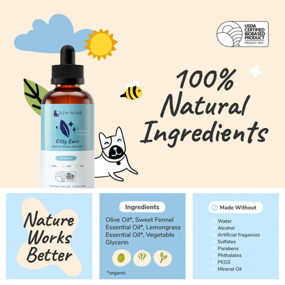 Kin + Kind Natural Kitty Ear Cleaner 4oz