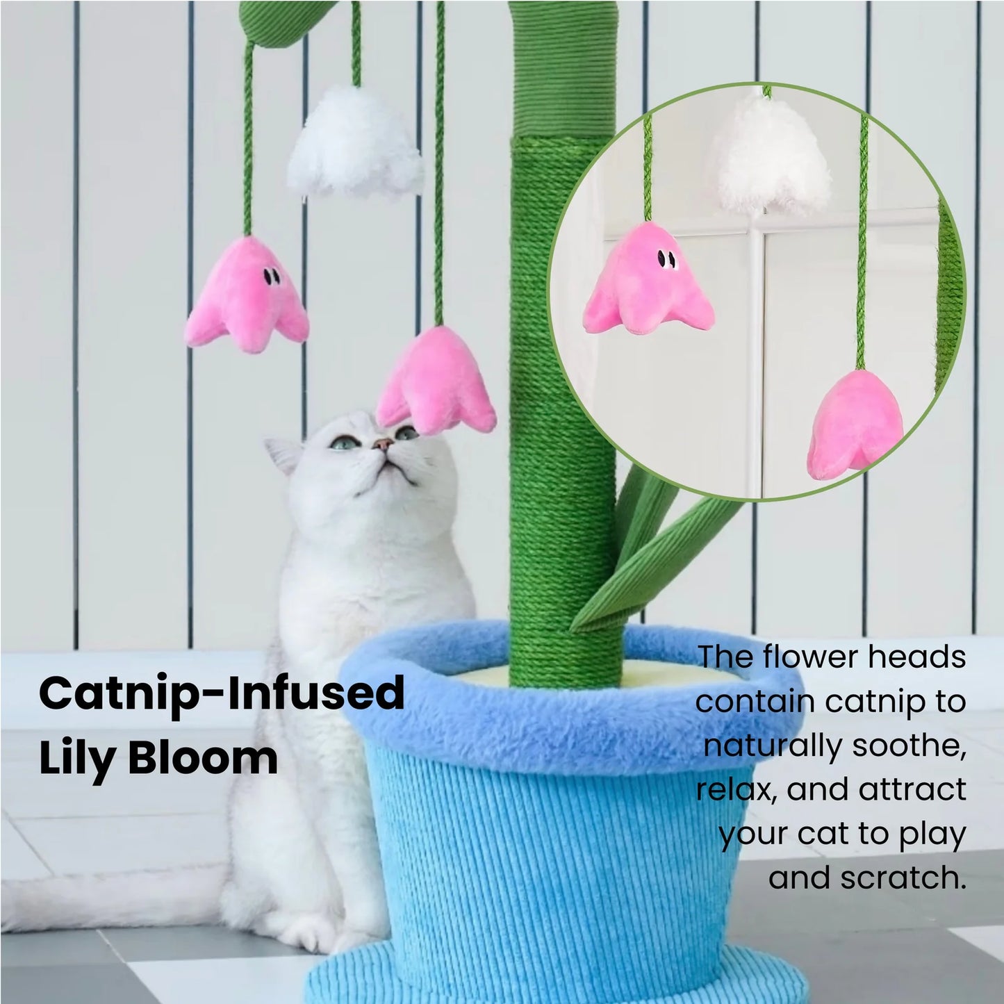 ZEZE Blooming Lily Cat Scratch Post
