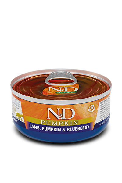 Farmina N&D Pumpkin Feline Rawcan Lamb, Blueberry & Pumpkin 3pk