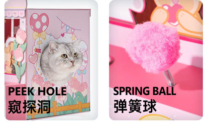 Tulip Arcade Cat House - Interactive Scratcher & Play Hideout