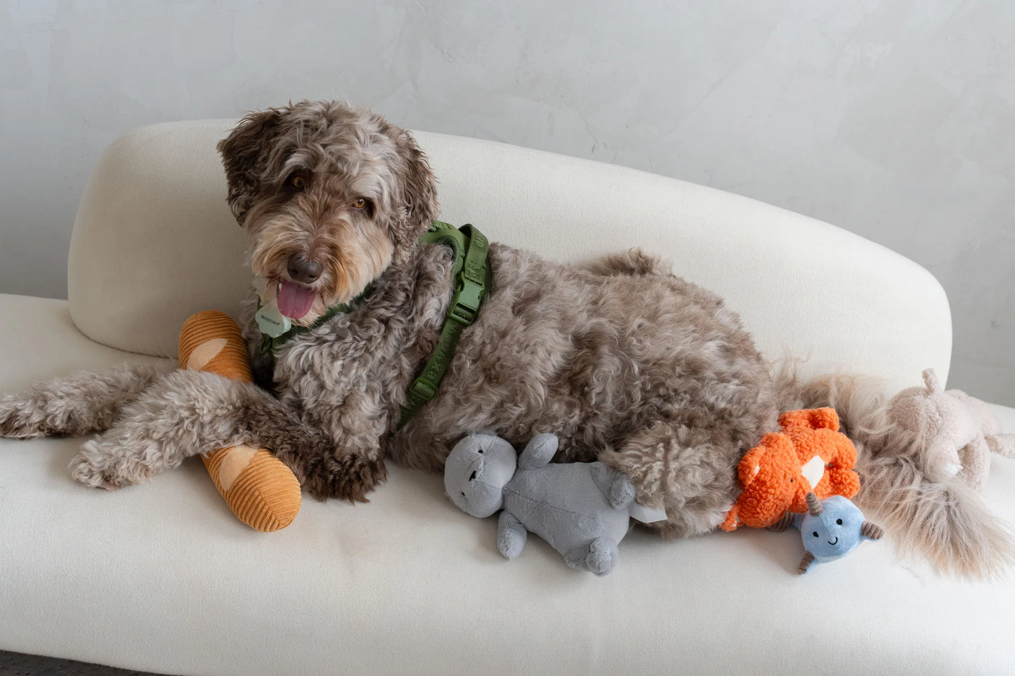 Dexypaws Plush Dog Toy, Baguette 12"