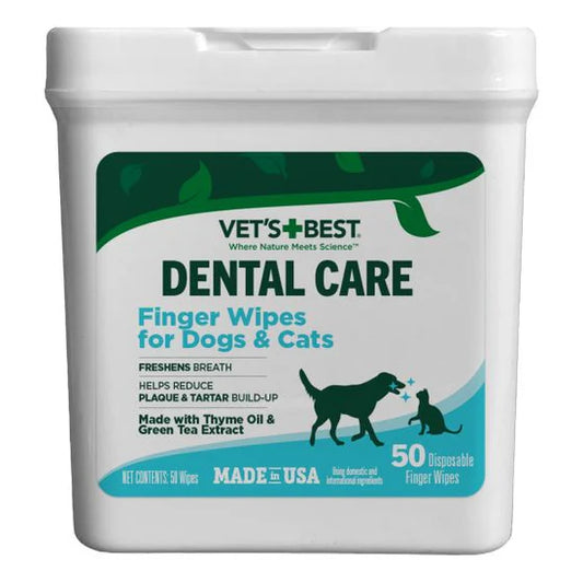 Vet's Best Dental Finger Wipes For Dogs & Cats
