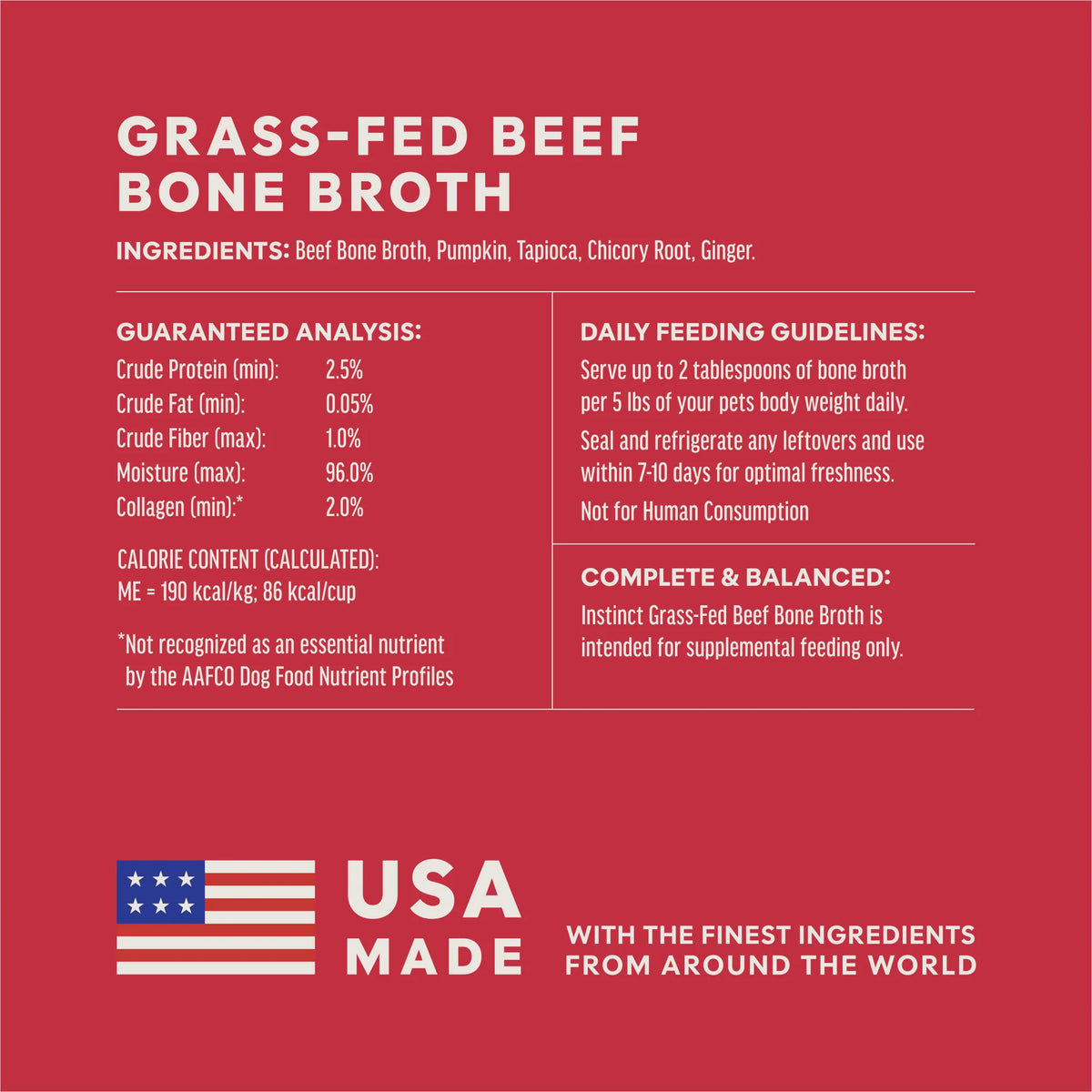 Instinct Dog Bone Broth 170g - Beef