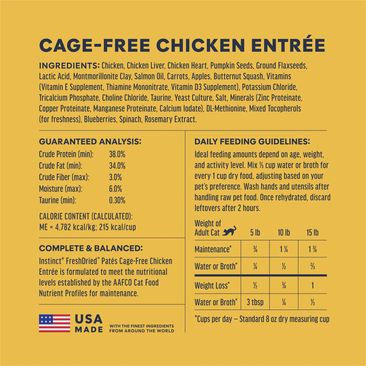 Instinct FreshDried Pates Cat Food Chicken Entree 3oz