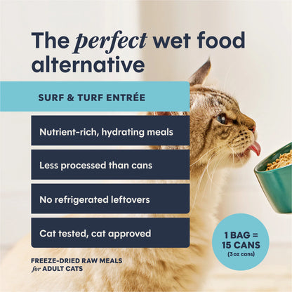 Instinct FreshDried Pates Cat Food Surf & Turf Entree 3oz