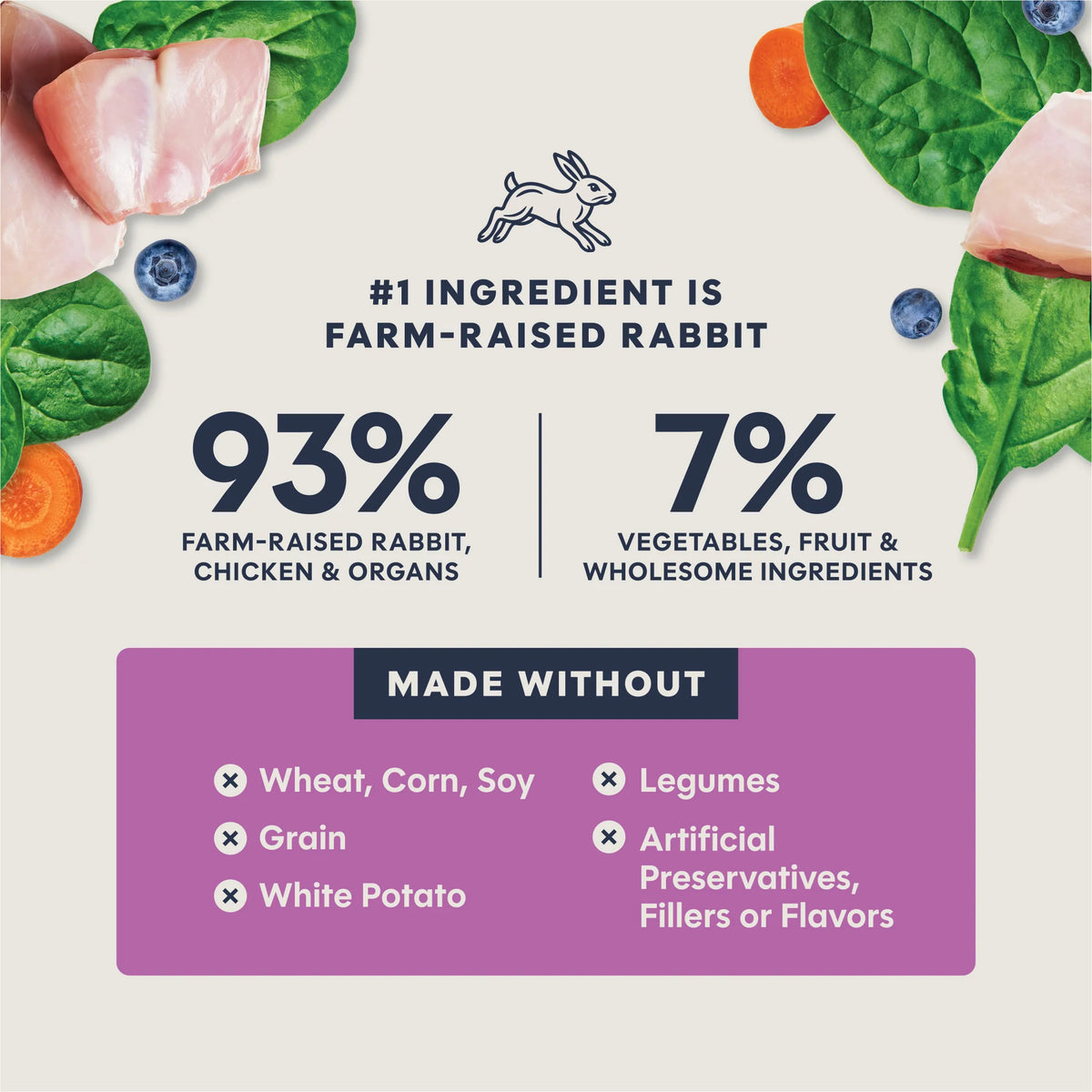 Instinct FreshDried Pates Cat Food Rabbit Entree 3oz