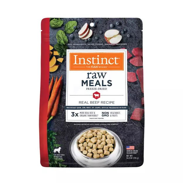 Instinct Freeze-Dried Raw Meals Grain-Free Dog Food Real Beef Recipe