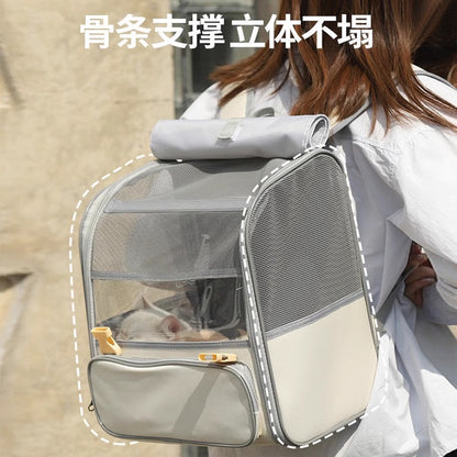 Breathable Pet Carrier Bakcpack - Grey