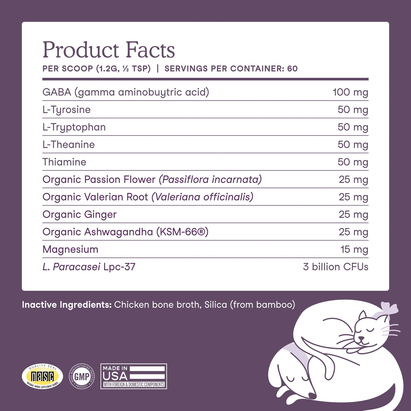 Fera Pets – Calming Support for Dogs & Cats, Powder – 60 Servings