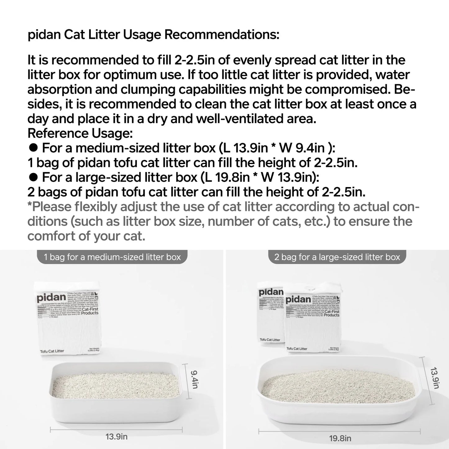 【WHITE BOX｜2-PACK BOX】pidan Tofu Cat Litter | Original | 4.8 kg per Box (Pure Tofu)