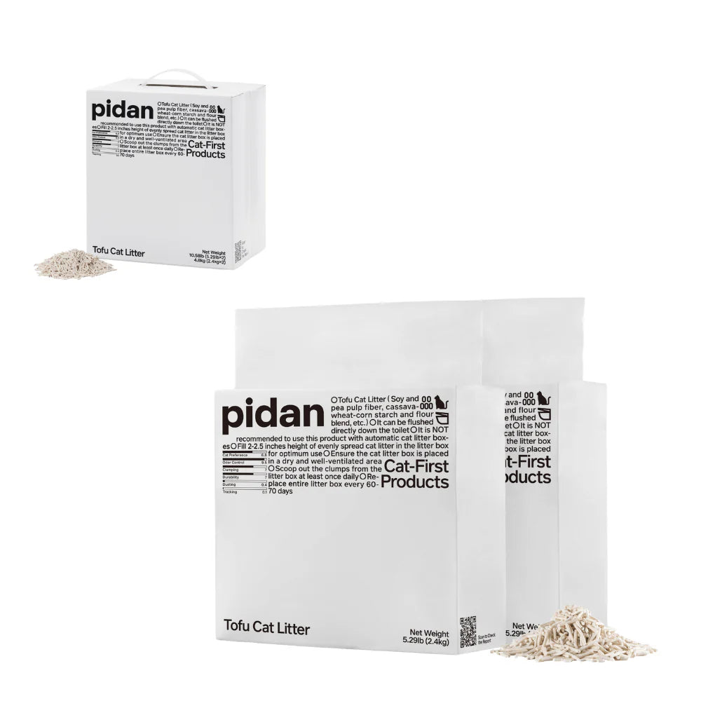 【WHITE BOX｜2-PACK BOX】pidan Tofu Cat Litter | Original | 4.8 kg per Box (Pure Tofu)
