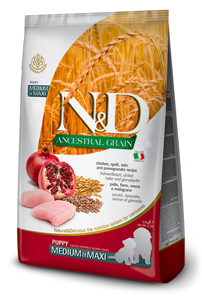 Farmina N&D Ancestral Grain Canine Chicken & Pomegranate Med/Maxi Puppy