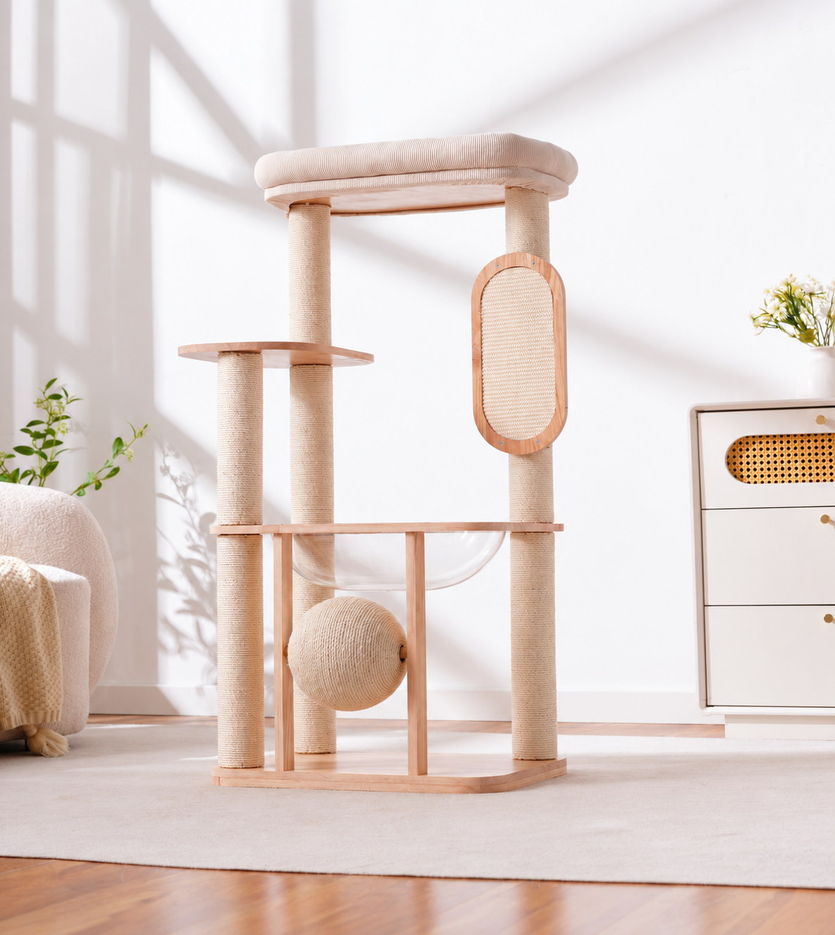 Cloud Climber Multi-Level Cat Tree with Bubble Perch
