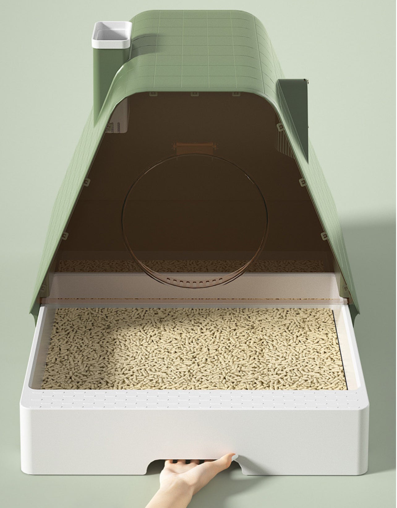 Triangular Enclosed Cat Litter Box – Extra Large, Anti-Odor, Easy Clean