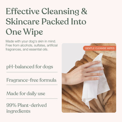 Dandylion Gentle Cleanse Dog Wipes - 3 Pack of 30 Wipes