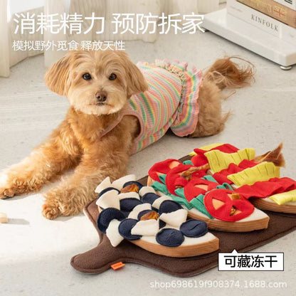 Snuffle Mat Dog Toy - Pizza Design