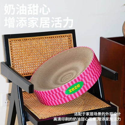 ZEZE Retro Cat Scratcher - Modern Cardboard Cat Nest